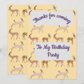 Gazelles Thank you  Kaart (Voorkant / Achterkant)