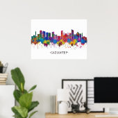 Gaziantep Turkey Skyline Poster (Thuiskantoor)
