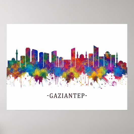 Gaziantep Turkey Skyline Poster (Voorkant)