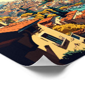 Gaziantep Turkije vintage reisillustratie Poster (Hoek)