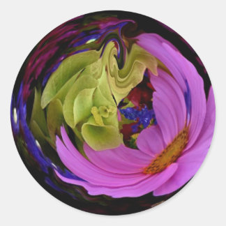 Gazing Ball Sticker/Flowers of the Mind Ronde Sticker
