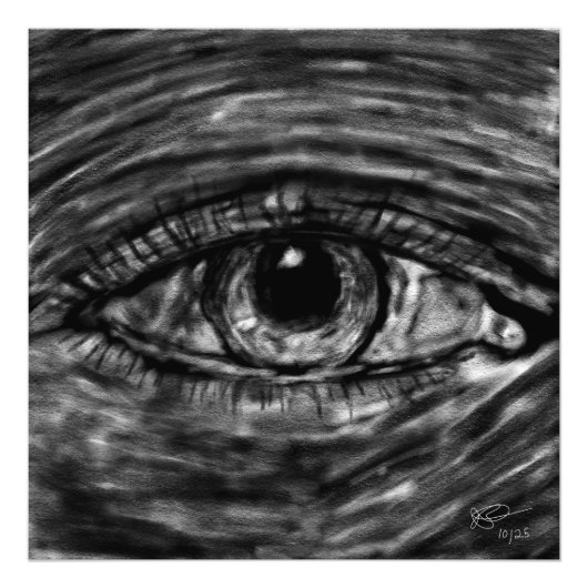 Gazing Eye Digitale Kunst  Foto Afdruk (Voorkant)