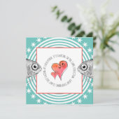 Gazing Fish Saint Exupery Quote Valentine Aqua Feestdagenkaart (Staand voorkant)