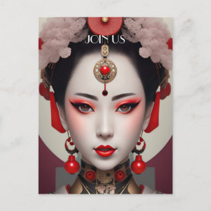 Gazing Geisha Briefkaart