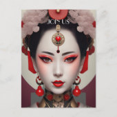 Gazing Geisha Briefkaart (Voorkant)