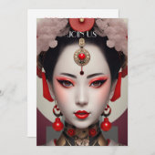 Gazing Geisha Kaart (Voorkant / Achterkant)