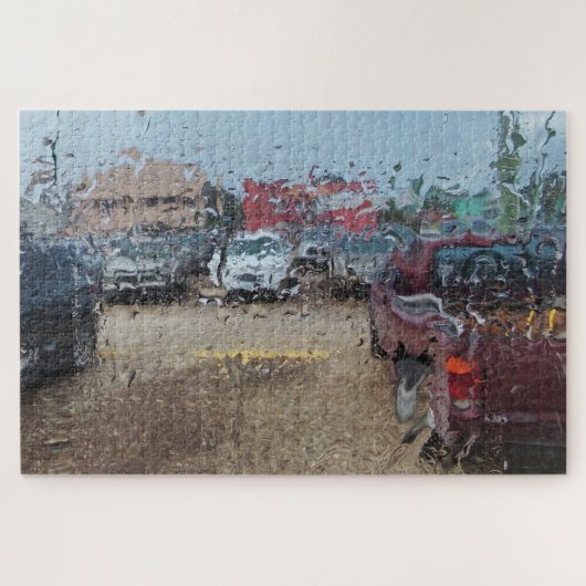 Gazing out to a Blurry day Puzzle Legpuzzel (Horizontaal)