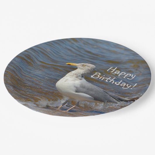 Gazing Seagull Papieren Bordje (Gekanteld)