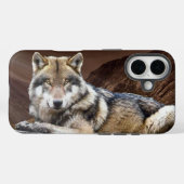 Gazing Wolf Apple iPhone 16 Hoesje (Achterkant (horizontaal))