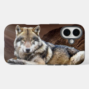 Gazing Wolf Apple iPhone 16 Hoesje