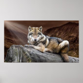 Gazing Wolf Poster (Voorkant)