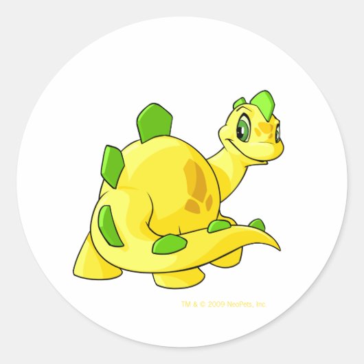 Gazing yellow Chomby Ronde Sticker (Voorkant)