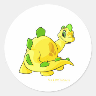 Gazing yellow Chomby Ronde Sticker