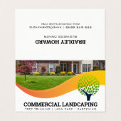 gazon aan de voorkant | Boom Logo | Landschapsarch Visitekaartje (Buitenkant ongevouwen)