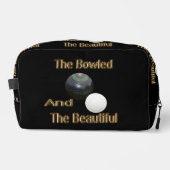 Gazon bowling gebowld en mooi grappig, toilettasje (Voorkant)