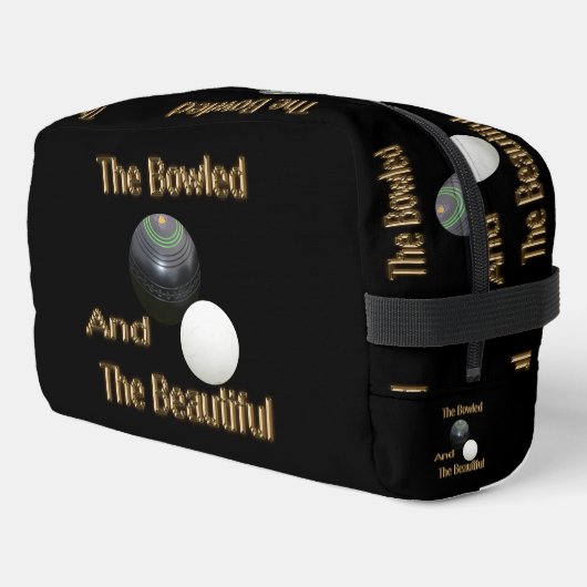 Gazon bowling gebowld en mooi grappig, toilettasje (Linkerhoek)