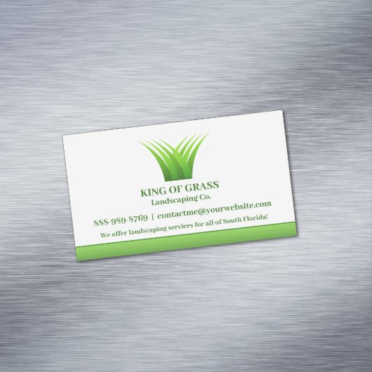 gazon care gras Logo Magnetisch Visitekaartje (Voorbeeld)