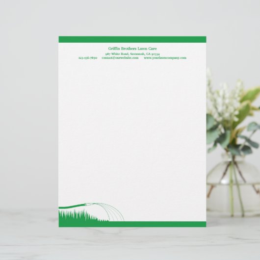 gazon care landschapsarchitectuur briefhoofd (Staand voorkant)