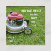 gazon care service werf werk vierkante visitekaartje (Voorkant)