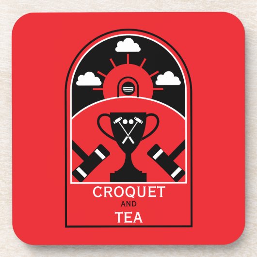 Gazon Croquet Bier Onderzetter (Voorkant)