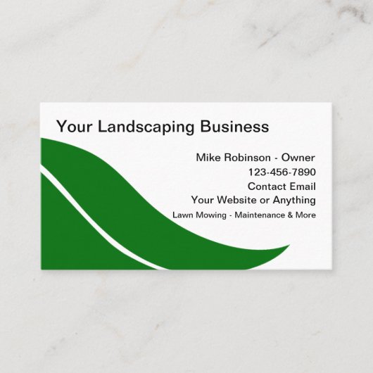 gazon en landschap visitekaartje (Voorkant)