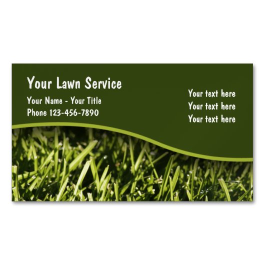 Gazon- en landschapsontwerp magnetisch visitekaartje (Voorkant)