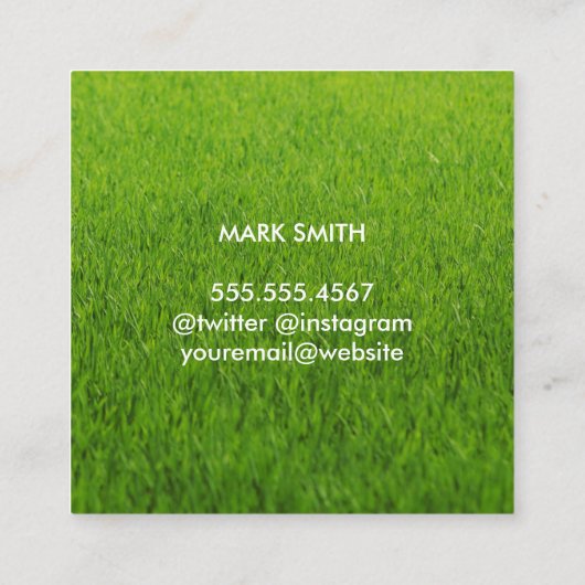 gazon | Gestileerde Tree Logo Vierkante Visitekaartje (Achterkant)