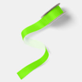 Gazon groene kleur effen vlak satijnen lint (Achterkant)