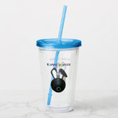 gazon kom paashaas, acryl drinkbeker (Achterkant)