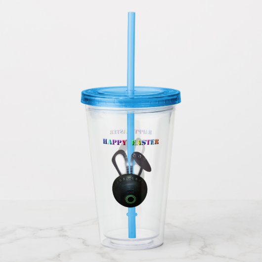 gazon kom paashaas, acryl drinkbeker (Voorkant)