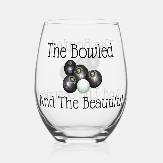 gazon kommen gebogen en de mooie, wijnglas zonder voet (Voorkant)