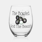 gazon kommen gebogen en de mooie, wijnglas zonder voet (Achterkant)