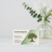 Gazon & Landscaping Cream/Groen Visitekaartje (Staand voorkant)