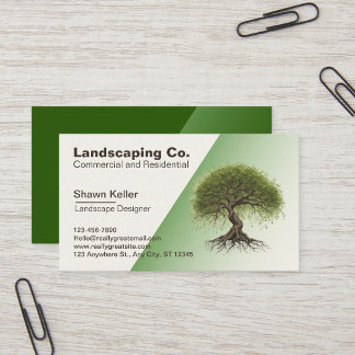Gazon & Landscaping Cream/Groen Visitekaartje