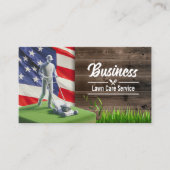 Gazon & Landscaping Service Veteraan maaien Visitekaartje (Voorkant)