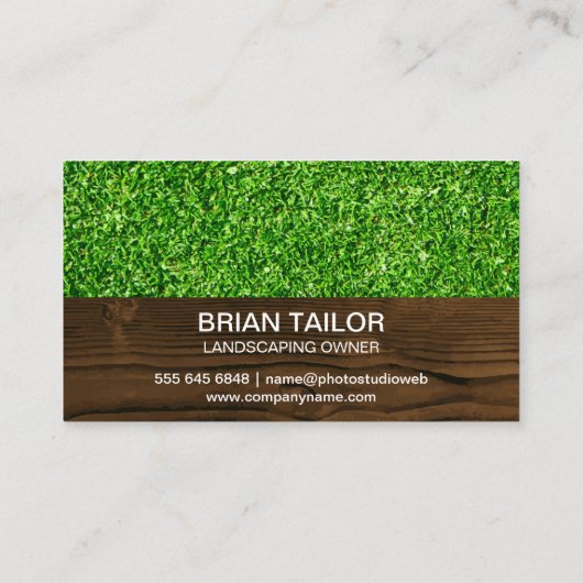 Gazon maaien | Grasmaaier Visitekaartje (Achterkant)