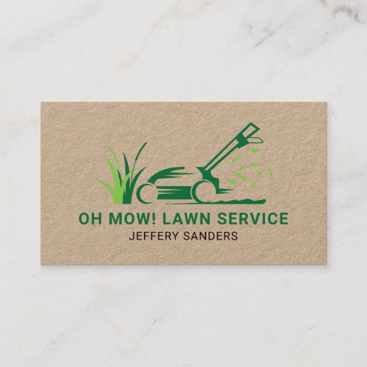 gazon maaien kraft Visitekaartje (Voorkant)