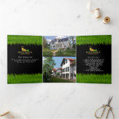 Gazon maaien snijden Services Lawn 3 Gold Brochure Drieluik Kaart (Binnen)