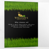 Gazon maaien snijden Services Lawn 3 Gold Brochure Drieluik Kaart (Binnenzijde eerst)