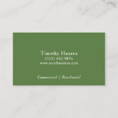 gazon maaien tuin service visitekaartje (Achterkant)