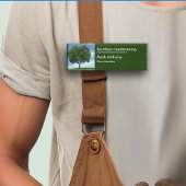 Gazon of landschapsarchitectuur eenvoudig ontwerp naambadge