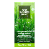 gazon onderhoud - maaien, irrigatie, beluchting reclamekaart (Voorkant)