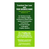 gazon onderhoud - maaien, irrigatie, beluchting reclamekaart (Achterkant)