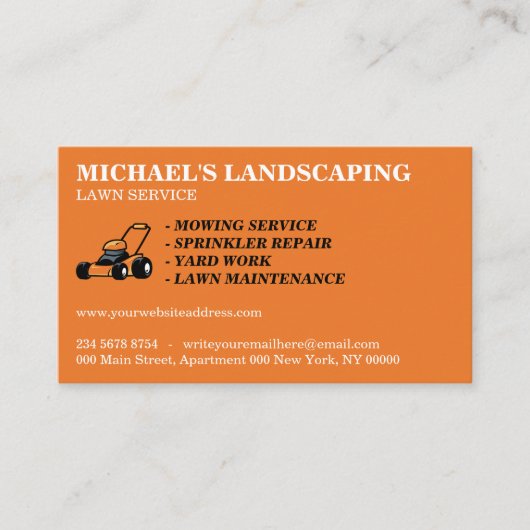 Gazon Service Landschap Visitekaartje (Voorkant)