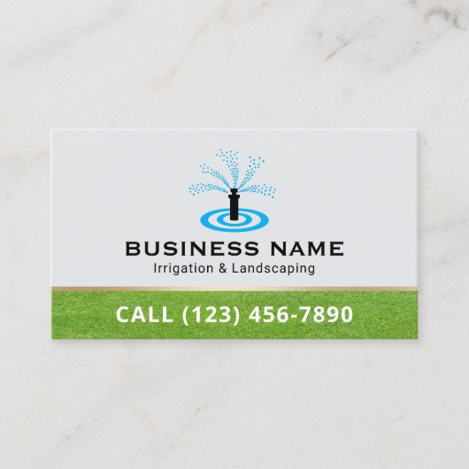 gazon sprinkler irrigatiesysteem landschapsarchite visitekaartje (Voorkant)