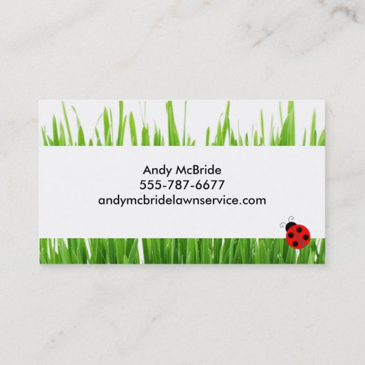 gazon zorg tuinarchitect professional visitekaartje (Achterkant)