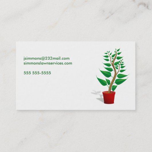 gazon zorg tuinarchitect visitekaartje (Achterkant)