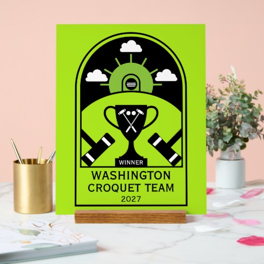 gazoncroquet acryl bord (Huwelijk)