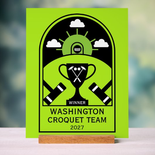 gazoncroquet acryl bord (Neutraal)