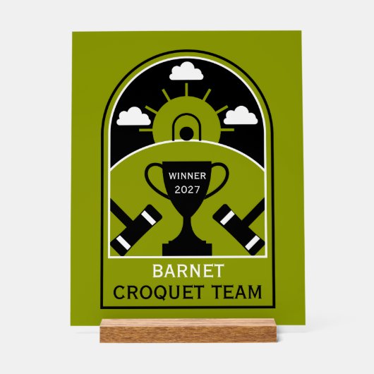 gazoncroquet acryl bord (Voorkant)